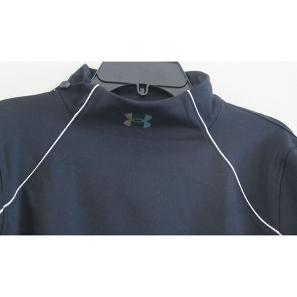 Under Armour 1356357 Womens Sz L Black Rush ColdGear Jacqaurd Mock L/S Shirt $75 - Picture 4 of 10